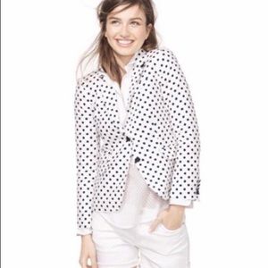 J. Crew Navy Polkadot Schoolboy Blazer